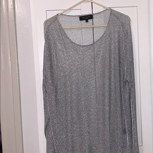 Beautiful silver blouse cute with any pants